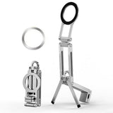 360 Degree Rotating Adjustable Aluminum Phone Tripod for Android iPhone 12 to 17 Silver