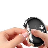 Electric Nail Clipper with Power Display Secure Automatic Nail Trimmer Manicure Tool Black