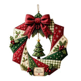 Christmas Quilted Wreath DIY Sewing Kit with Precut Fabric for Door Decor Style 1