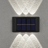 6 LED Solar Wall Light – Waterproof Outdoor Fence Light with Convex Lens White Light