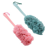 2Pcs Long Handle Scrub Brush for Shower with Loofah on a Stick for Back Use Style 2