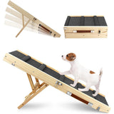 Foldable Adjustable Dog Ramp – For Couch and Bed with Non-Slip Carpet Surface