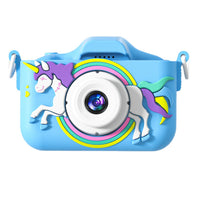 1080P Kids Digital Camera with 64GB TF Card for Christmas Birthday Blue