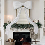 Large Velvet Bow for Christmas Tree Topper Wedding & Party Decorations White