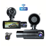 Dash Cam with WiFi – Front  Rear & Interior Recording with Night Vision