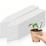 300PCS 10×2cm White Plastic Plant Labels Garden Name Tags