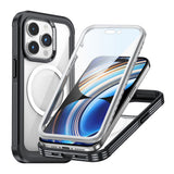 For iPhone 15 Series Full Proctective Case with Magnetic Charging Ring