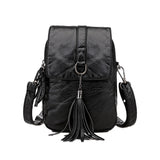 Women Mobile Phone Bag PU Leather Purse Wallet Shoulder Pouch Small Crossbody Bag Black
