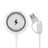 15W Fast Charger for iPhone 16 15 14 13 12 Series Wireless Charger for Wireless Charging Smart Phones White