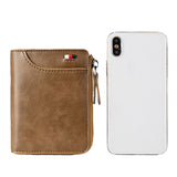 RFID Shielding PU Wallet Anti-theft Cash Credit Card Holder ID Purse Khaki