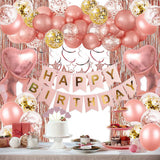 Rose Gold Happy Birthday Party Decorations Happy Birthday Banner for Girls Women Princess