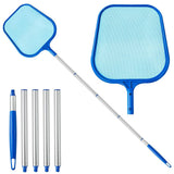 Pool Skimmer Net with 5 Pole Sections for Pools Spas & Hot Tubs