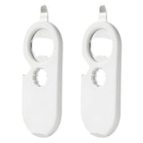 2 Pcs 5 in 1 Jar Bottle Can Opener Easy Attach Storage White