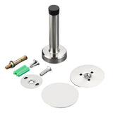 4 PCS No Drilling Door Stops Easy Installation with Strong Adhesive Tapes for Bottom Silver