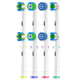 8Pcs Replacement Electric Toothbrush Heads Compatible with Oral-B Rotary Series White