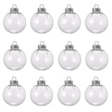 12PCS Clear 8cm PET Fillable Shatter Resistant Christmas Ornament Balls