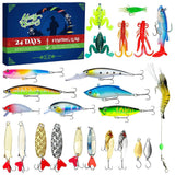 24 Days Fishing Advent Calendar Christmas Fishing Tackle Countdown Calendar Style 1