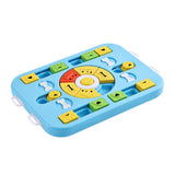 Dog Puzzle Feeder Slow Feeding Interactive Toy Anti-Choking Puzzle Bowl for Dogs Blue