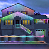 Bluetooth RGB Smart Eave Lights Solar Powered Outdoor Christmas LED String Lights