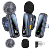 Wireless Lavalier Microphone – Magnetic Mini Mic with LED for Phones