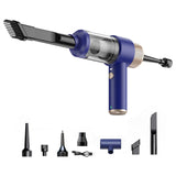 4-in-1 Cordless Vacuum Cleaner Handheld Dust Blower Home and Car Mini Air Duster Blue
