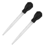 2Pcs Scale Rubber Bulb Flower Pot Tray Water Remover Suction Drainer Tool Clear
