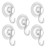 5PCS Clear Suction Cup Christmas Wreath Hooks for Window and Tile Decor