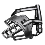 Rubber Dog Muzzle Breathable with Reflective Strap for Walks