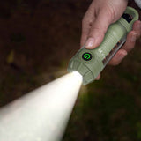 LED Camping Keychain Light – Mini Lantern with Hook for Outdoor Use Blackish Green
