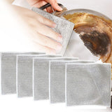 10Pcs Set Multipurpose Wire Dishwashing Rags Reusable Cleaning Cloths for Wet and Dry Use