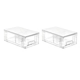 2PCS Stackable Storage Drawers Easily Assemble for Skincare Storage Small