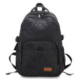 Large Capacity Canvas Backpack Laptop Bag Notebook School Travel Bag for Men Women Black
