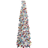 5FT Pop Up Christmas Tree Foldable Design with Metal Stand Decoration Style 2