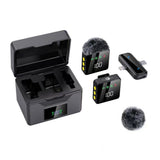 Mini Wireless Lavalier Microphone for iPhone Android with Noise Reduction Black