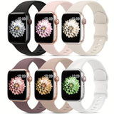 6Pcs Silicone Bands Compatible with Apple Watch 38mm 40mm 41mm