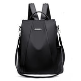 3-in-1 Womens Water-Resistant Backpack Anti-theft Rucksack Travel Shoulder Bag Black