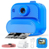 DIY Instant Print Camera with 48MP Photos and Built-in Mini Printer Blue