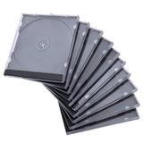 10 Pack Clear CD Jewel Cases for Disc Storage and Organization