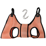 Small Pet Grooming Hammock Dog Cat Hanging Sling for Bathing Trimming Nailcare Orange