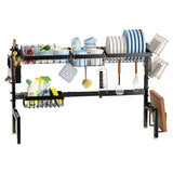 Adjustable Over-the-Sink Dish Drying Rack – Kitchen Countertop Organizer