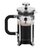 French Press Coffee Maker Borosilicate Glass & Stainless Steel Cold Brew Black