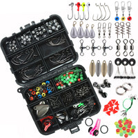 188Pcs Set Fishing Accessories Portable Fishing Tackle Kit for River Lake Reservoir Pond Fishing