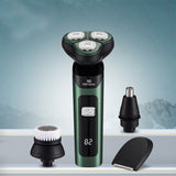 4-in-1 Electric Razor USB Rechargeable Rotary Shaver for Men