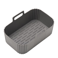 Reusable Silicone Air Fryer Liner – Non-Stick Dual Basket & Easy Clean Grey