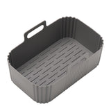 Reusable Silicone Air Fryer Liner – Non-Stick Dual Basket & Easy Clean Grey