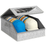 Stackable Hat Storage for Baseball Caps Holds up to 30 Caps Hat Organizer for Closet Grey