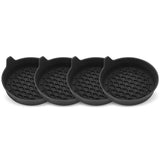 4PCS Car Cup Holder Coaster Silicone Non-Slip Cup Holder Insert Black