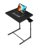 Adjustable TV Tray Table - TV Dinner Tray on Bed & Sofa Comfortable Folding TV Tray with 6 Height