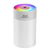 Colorful LED Humidifier with Night Light for Home and Bedroom Use White