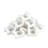 500 PCS Cable Tie Base Wire Clips Mounts for Wire Management White